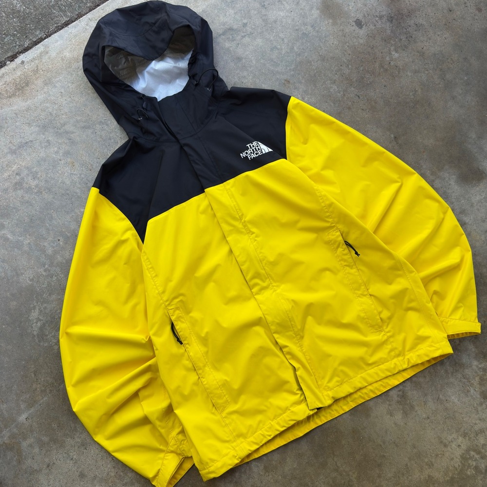 Vintage Y2K The North Face Rain Jacket Gorpcore Workwear Yellow Large (g2a)